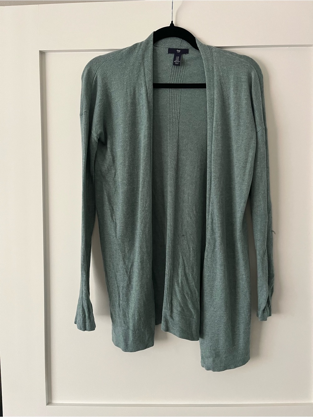 GAP Open-Front Cardigan in Sage Green